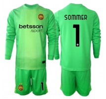 Inter Milan Yann Sommer #1 Bramkarskie Koszulka Trzecia dzieci 2025-26 Długi Rękaw (+ krótkie spodenki)